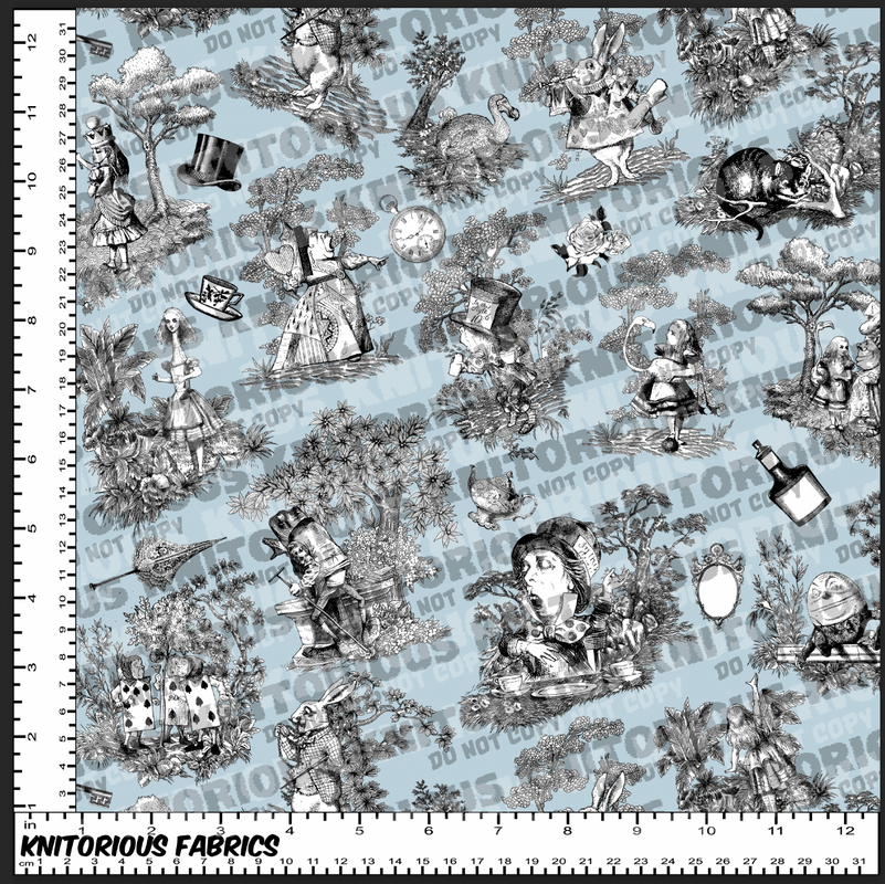 *Pre-Order* VINYL - White on Blue Wonderland Toile Smaller