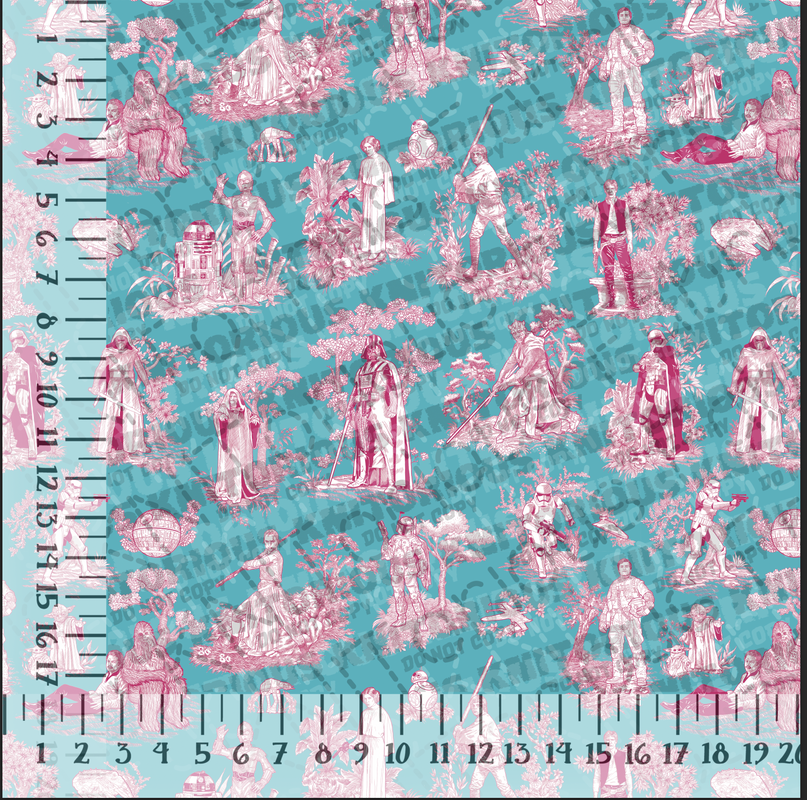 *Pre-Order* Toile of War - Pink and Teal