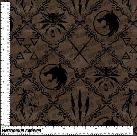VINYL *Pre-Order* Witch Damask Brown Leather