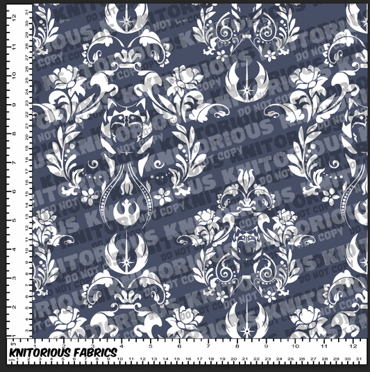 *Pre-Order* Snips Damask - Blue/White