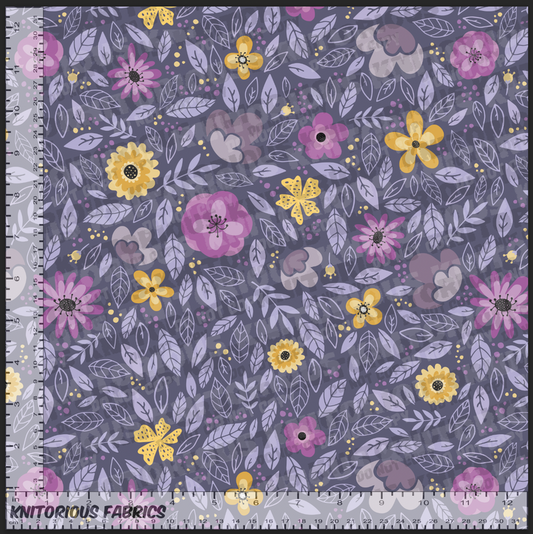 *Pre-Order* Vintage Purple and Yellow Flowers